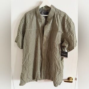 Eddie Bauer Olive Checkered Men's Shirt